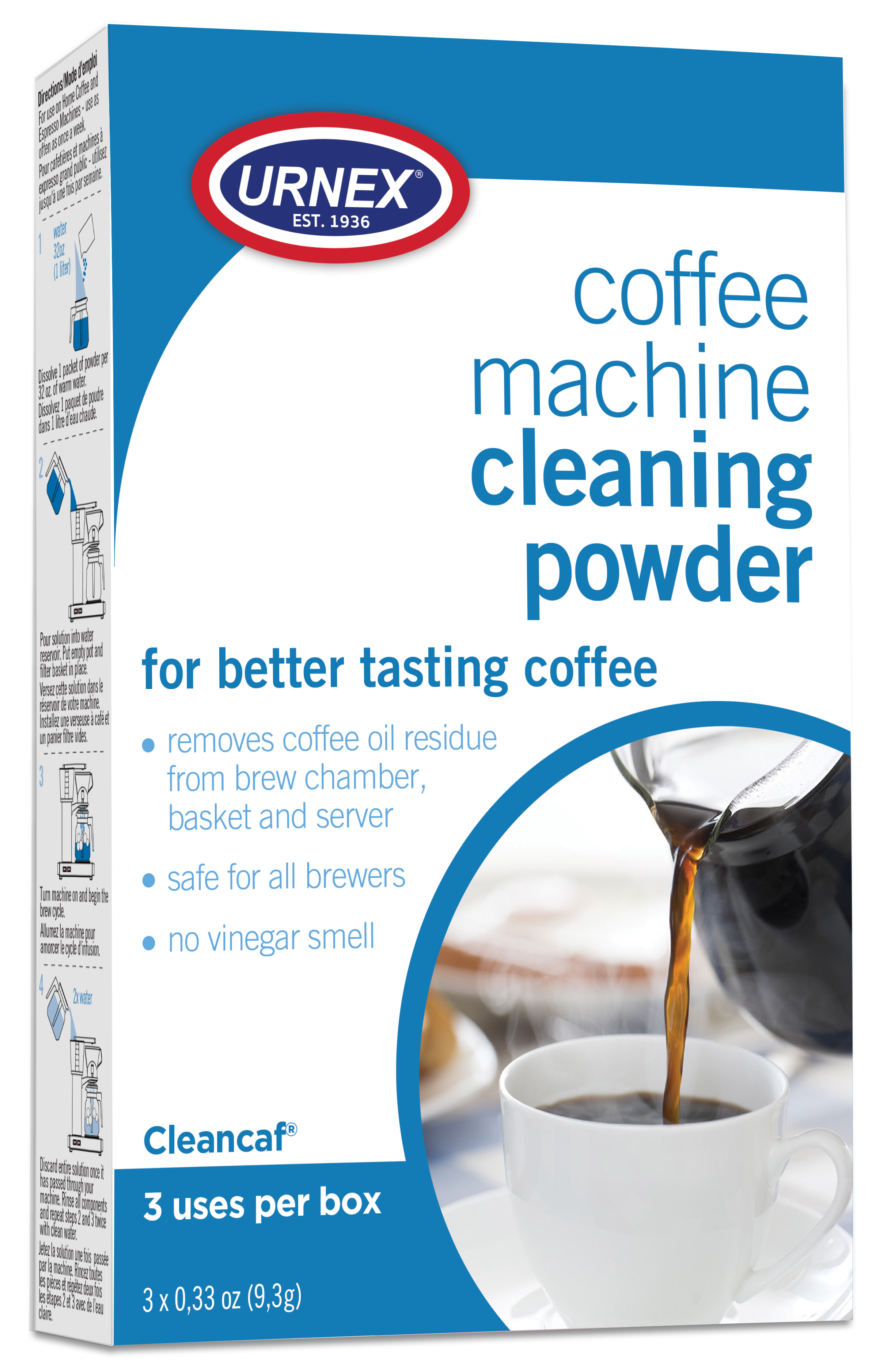 Urnex CLEANCAF Coffee Maker Cleaning Powder Coffee Bean Corral